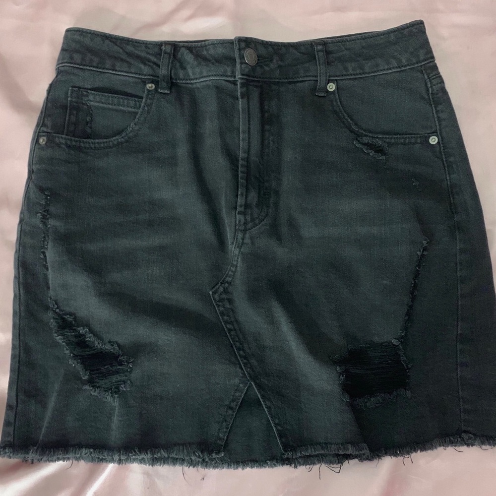 Black Jean Skirt